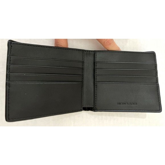 New Michael Kors Cooper Men's Billfold Wallet Admiral / Denim multi - Picture 4 of 5